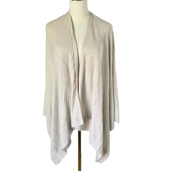 Barefoot Dreams Light Beige Draped Shawl Luxuriously Soft Cozy Chic Lite OneSize - Picture 2 of 12